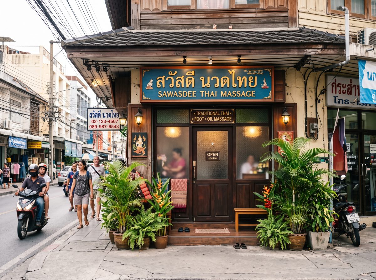 The shopfront from the street